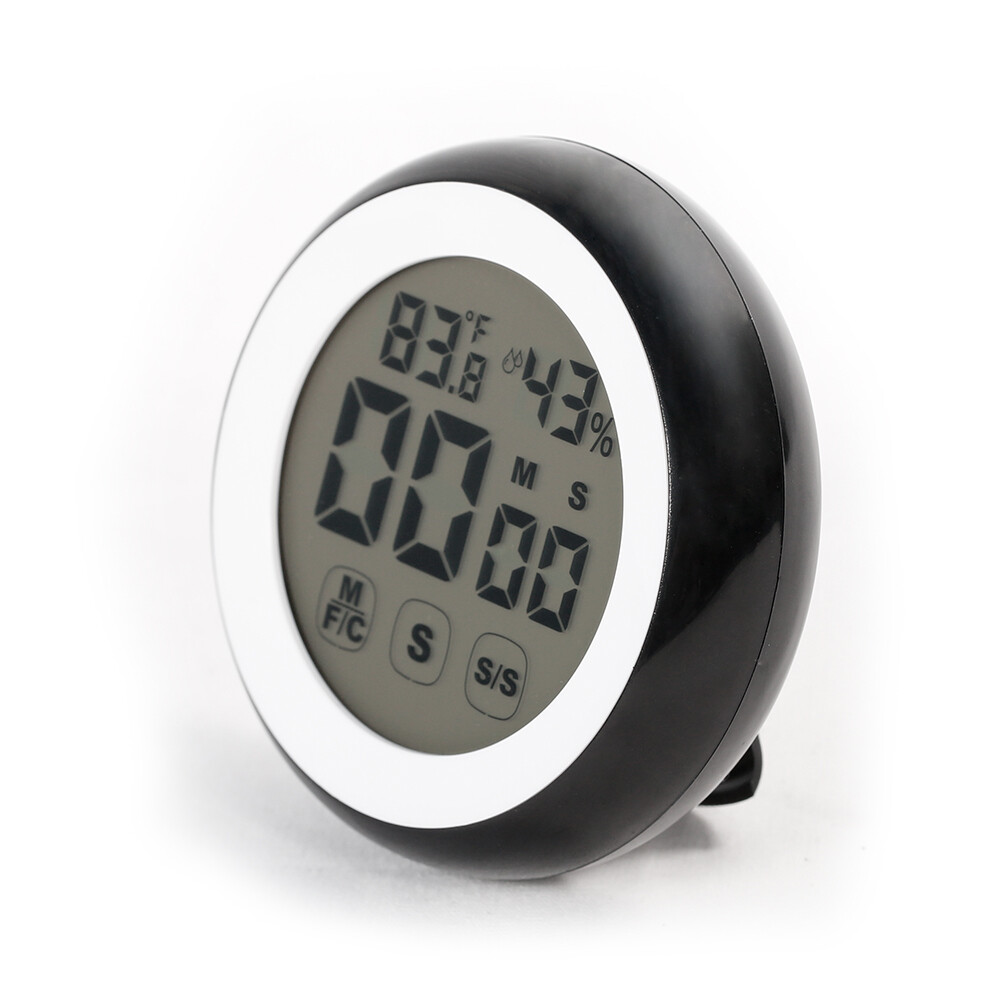 Digital Kitchen Timer with Magnetic Digital Thermometer Humidity, LED Display gallery