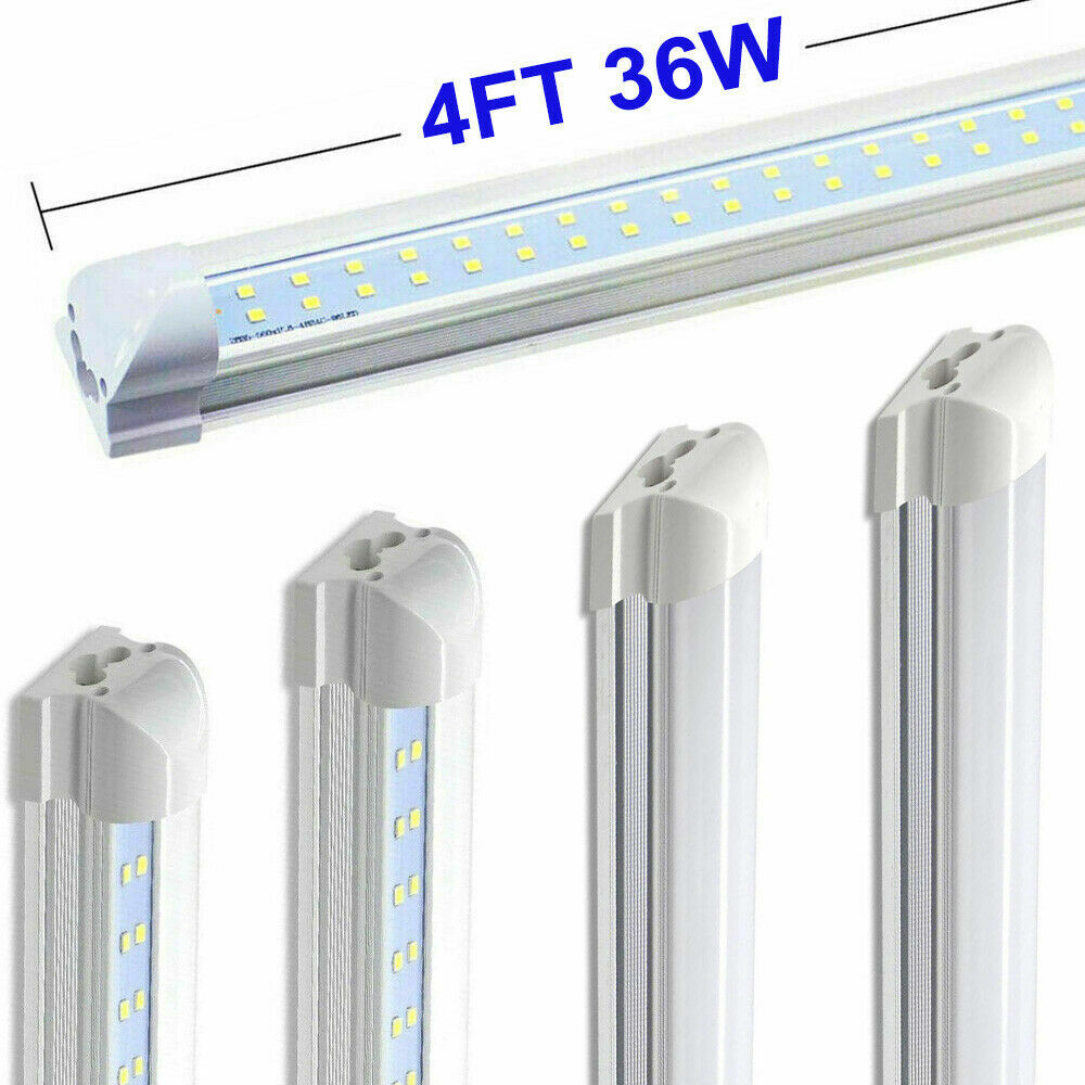 V-shape 4FT 8FT T8 LED Tube Light Bulbs 5000K~6500K LED Shop Light Fixture 6000K gallery