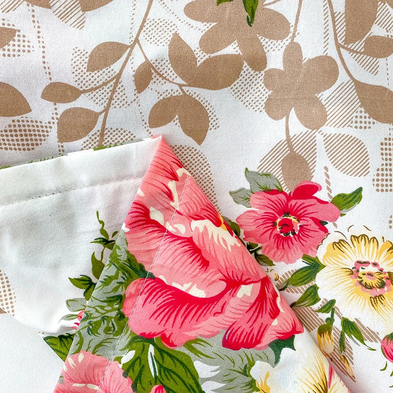 Flower Printed Fitted Sheets Reactive Printed Single/Queen/King Mattress Cover gallery