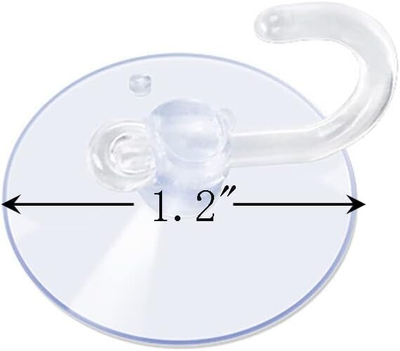 Lot 2 Dorman Hardware Clear Total 12 Suction Cup Hooks Metal Ceramic Glass Tile gallery