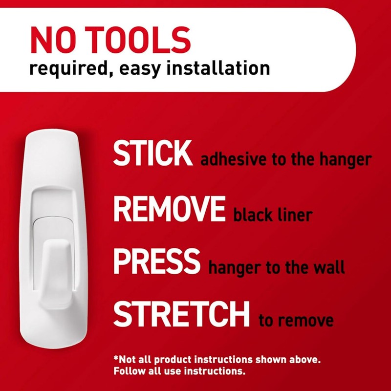 Command 5 lb Large Utility Hooks, 7 Hooks and 12 Strips, Damage-Free Hanging Wal gallery