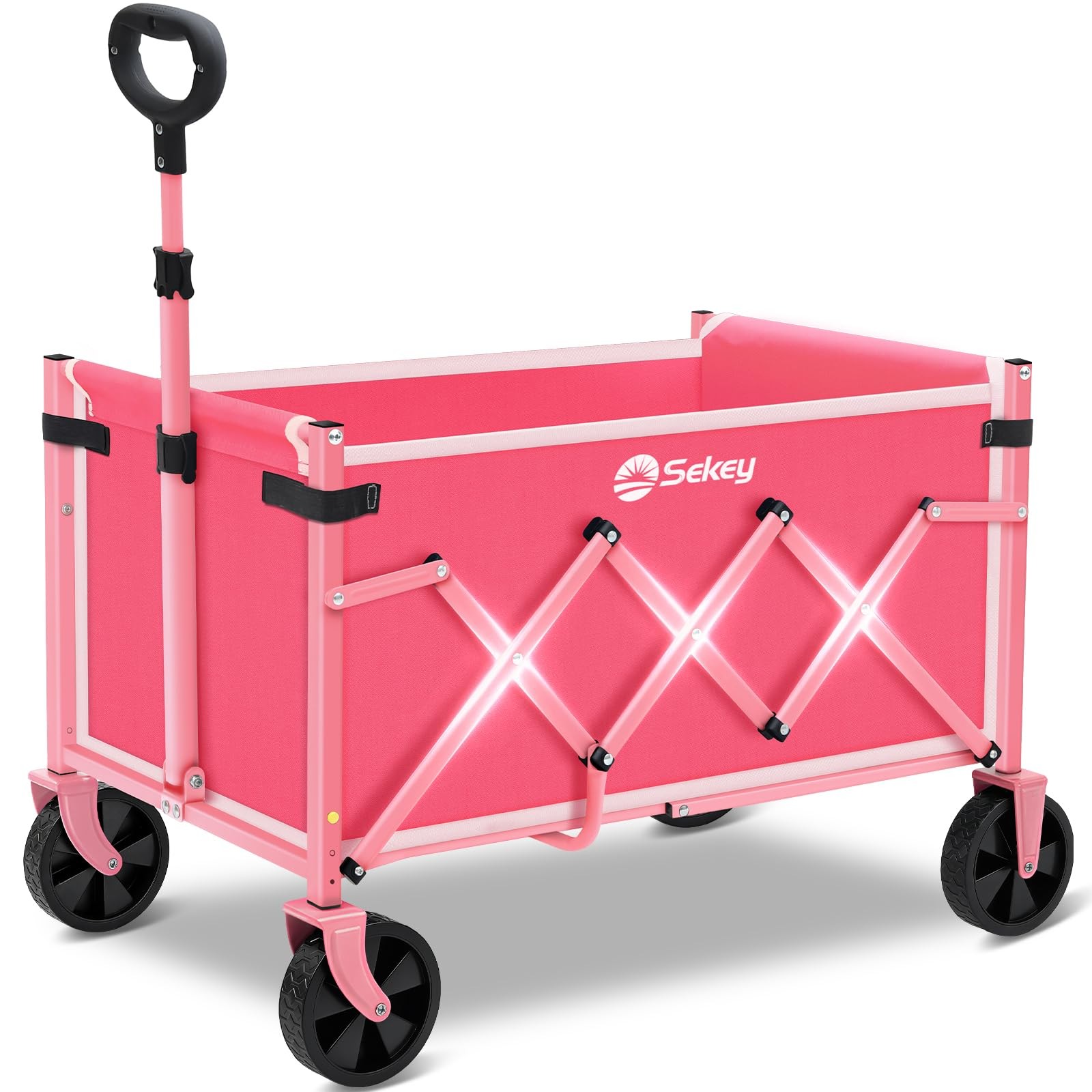 Sekey Wagon Cart with Wheels with 220LBS Capacity,Heavy Duty Wagon Cart Foldable gallery
