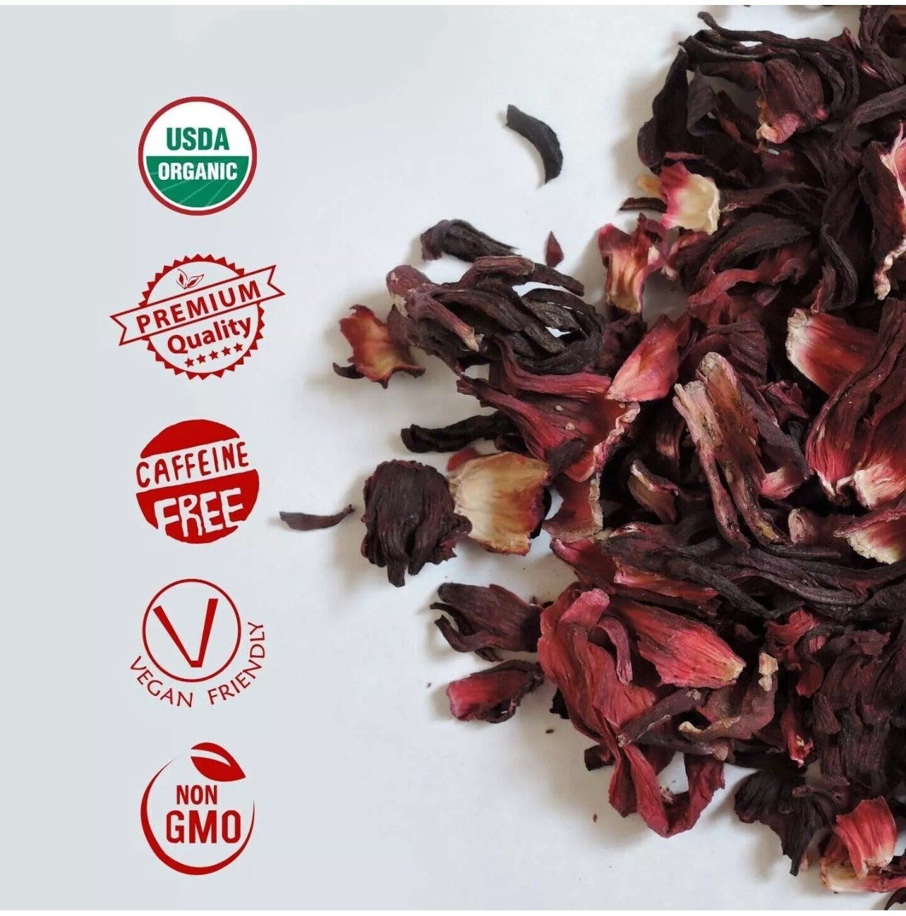 (8oz)Hibiscus Flower Organic Dried Cut Hibiscus Sabdariffa 100% Premium(1/2Ib) gallery
