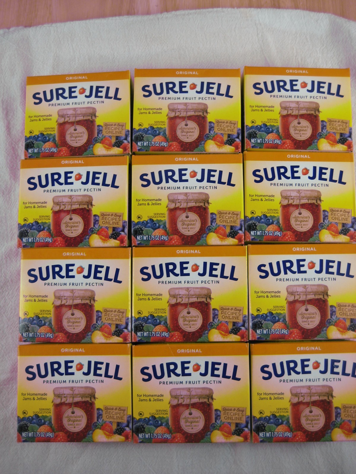 Sure Jell ORIGINAL Premium Fruit Pectin 1.75 oz Per Box Lot of 24 Exp 2028 gallery