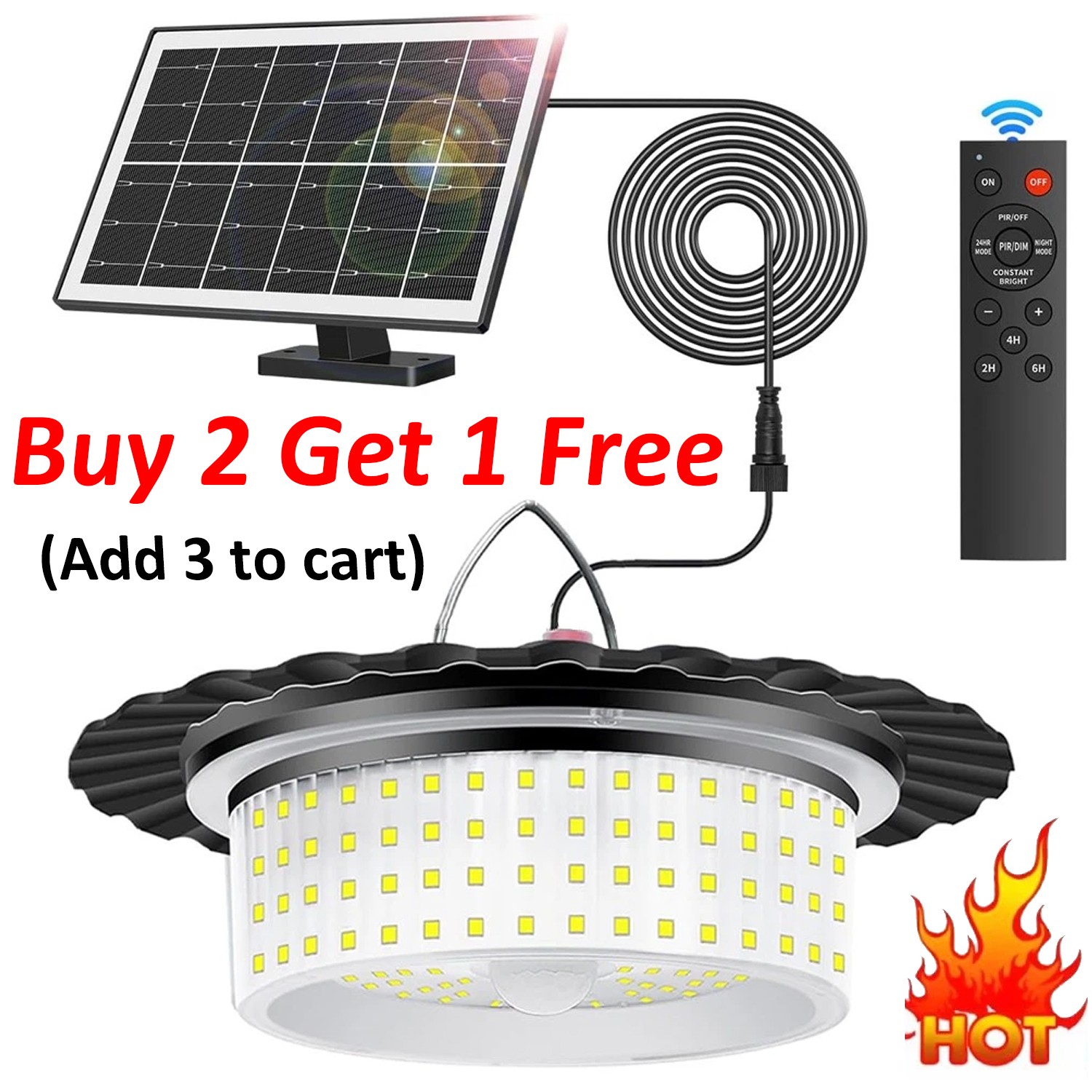 Solar Pendant Light Outdoor Indoor Hanging Light Waterproof for Barn Shed Garden gallery