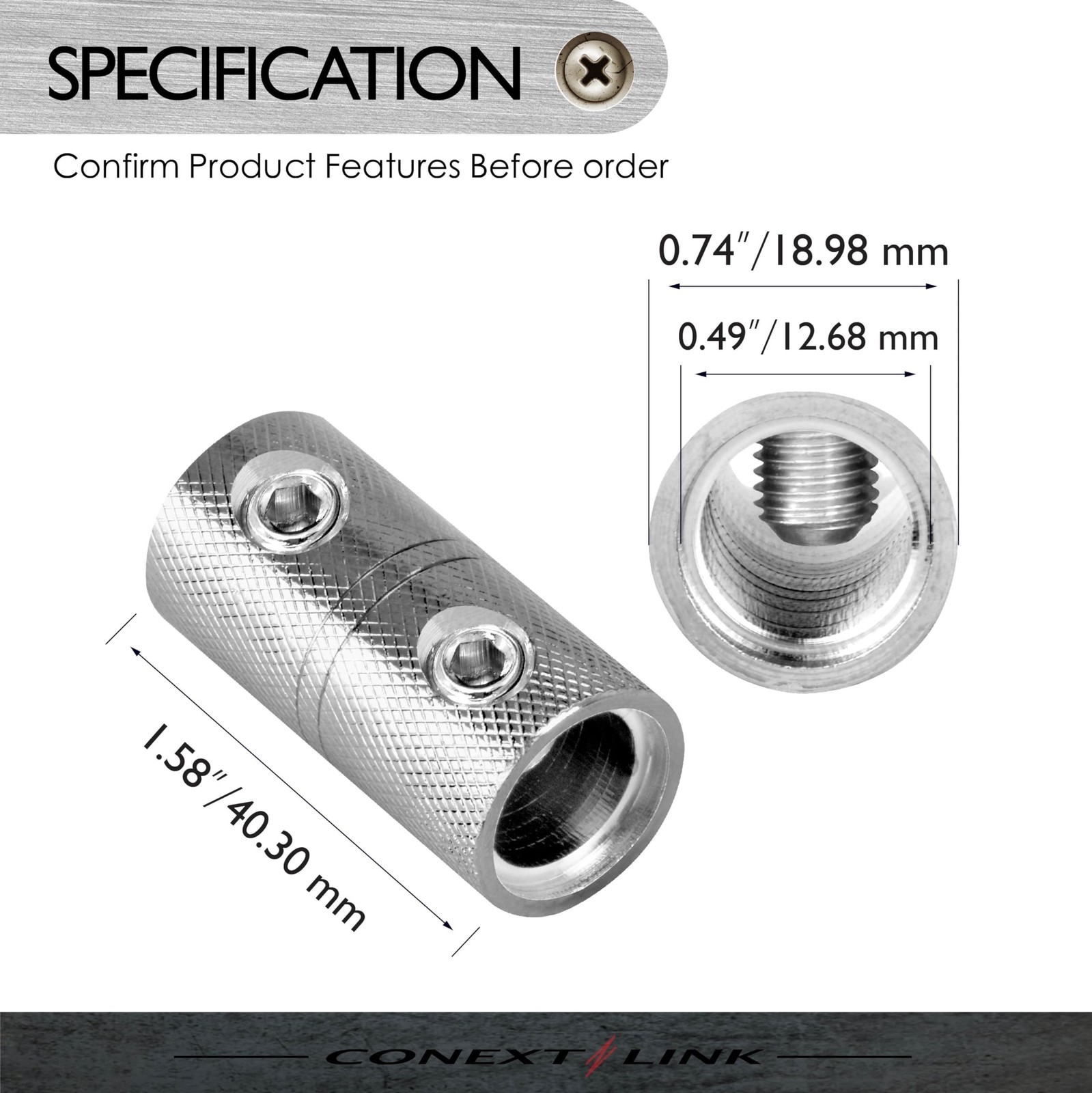 WCT0N-2 Wire Coupler Terminal Butt Connector With Set Screws 2 Pack (1/0 Gauge) gallery