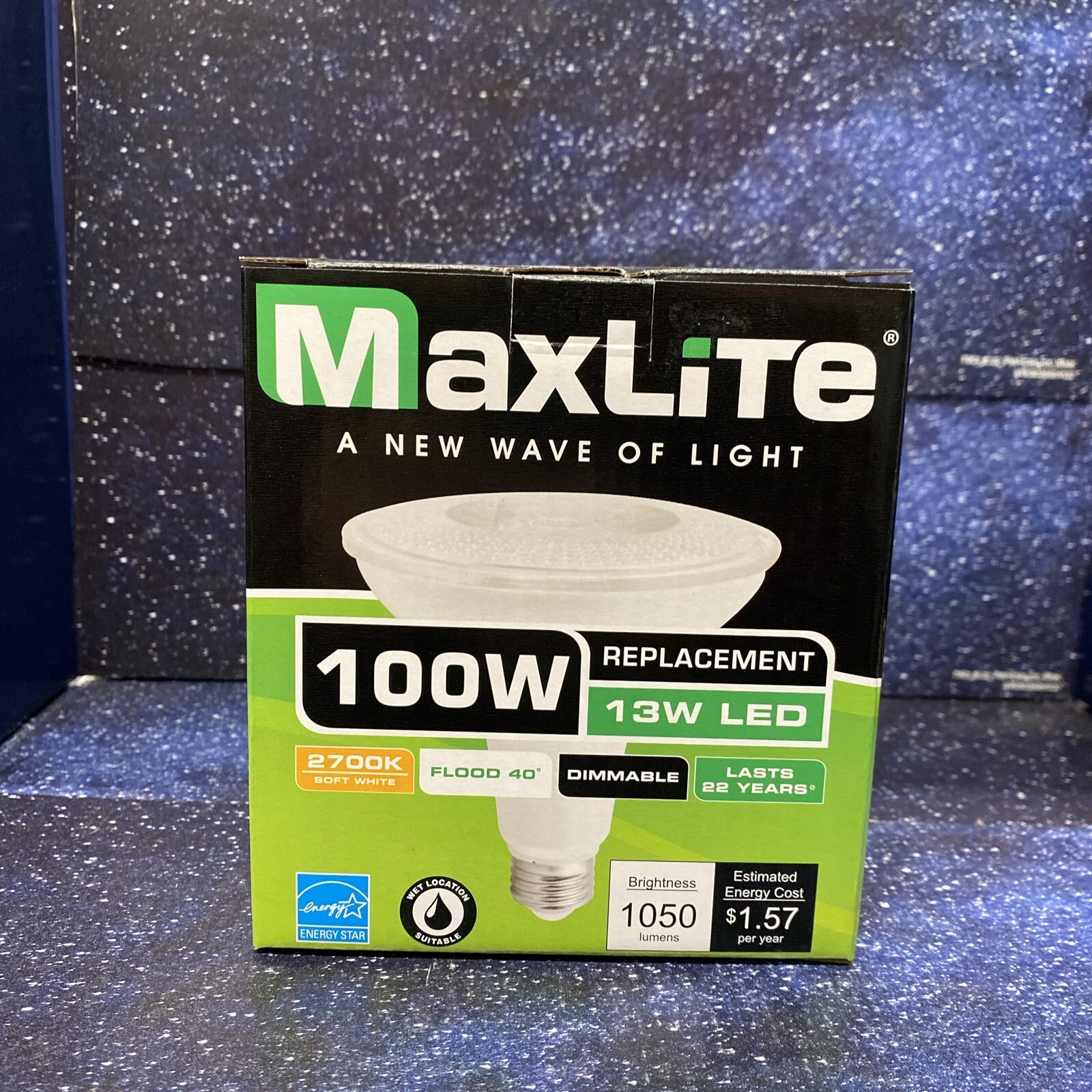 MaxLite Single 13 Watt White Dimmable PAR38 Medium - New gallery