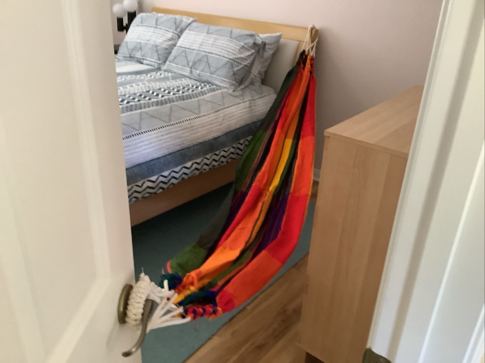 FOLDABLE HANDMADE HAMMOCKS MADE IN ECUADOR MULTICOLOR COTTON CANVAS OPEN BOX gallery