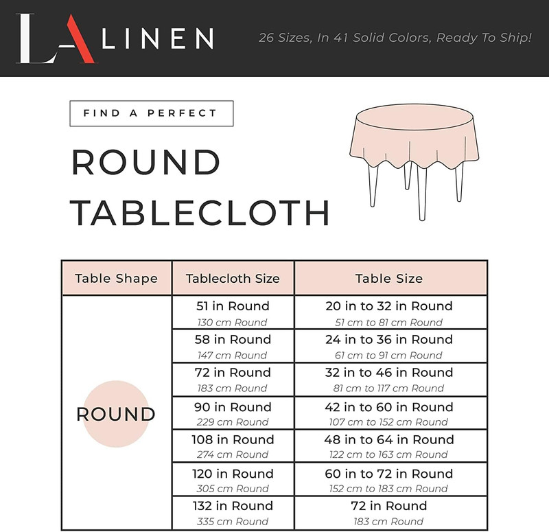 Polyester Poplin Washable round Tablecloth, Stain and Wrinkle Resistant Table Co gallery