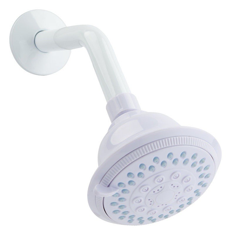 OakBrook 520 A5347WT-WS White PVC 5 settings Wallmount Showerhead 1.8 gal. gallery