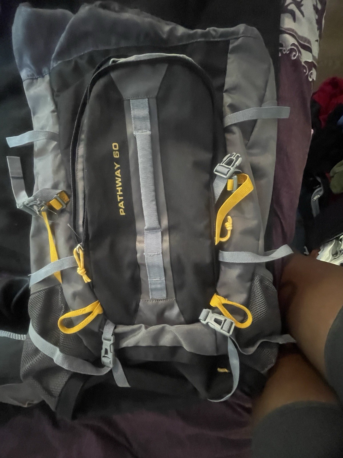 High Sierra Pathway 60 Frame Hiking Backpack Black/Slate/Gold 60L  EZ Adjustable