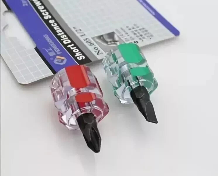 Mini Ultra Short Stubby Screwdriver Set 2 Pieces 1 Phillips, 1 Flat gallery