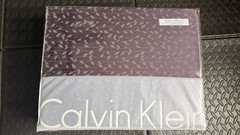 Calvin Klein Queen Sheet Set 4pc Blackberry Elm Leaves 100% Cotton Sateen NEW