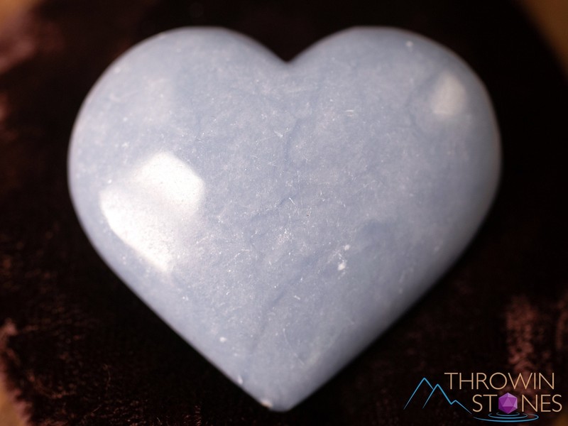 ANGELITE Crystal Heart - Self Care, Mom Gift, Home Decor, Healing Stones, E0163 gallery