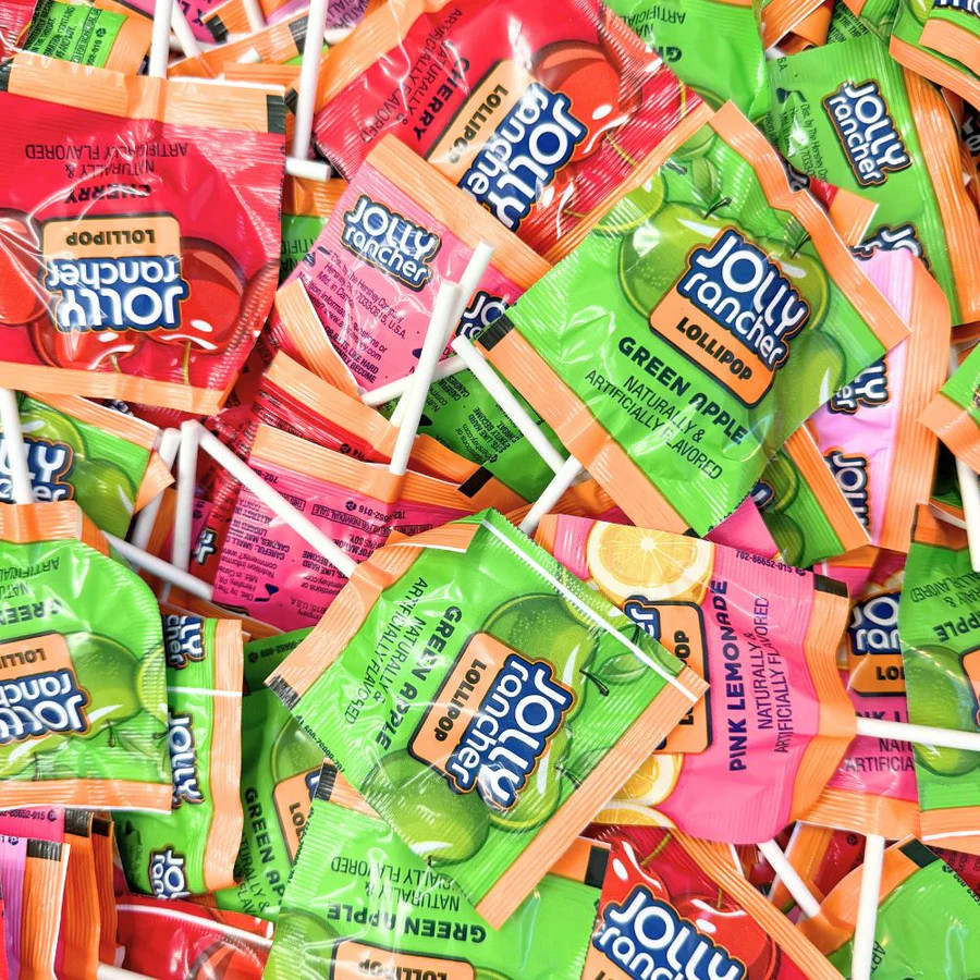 Jolly Rancher Flat Lollipops, Assorted Fruit Flavors, Bulk Candy Pops (2 Pounds) gallery