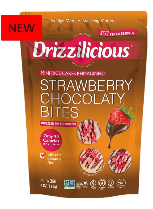 Drizzilicious Strawberry Chocolatey Mini Rice Cakes Bites Gluten Free Snacks 4pk gallery