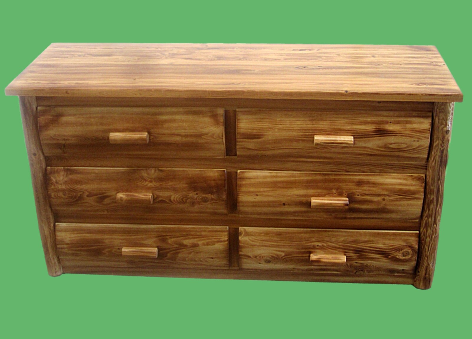Northern Torched Cedar Log 6 Drawer Dresser-Dovetail/Solid Wood/Free Shipping gallery