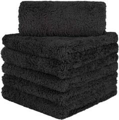 6 Pcs Edgeless Ultra Plush Microfiber Car Drying Towels Wash Buffing Detailing