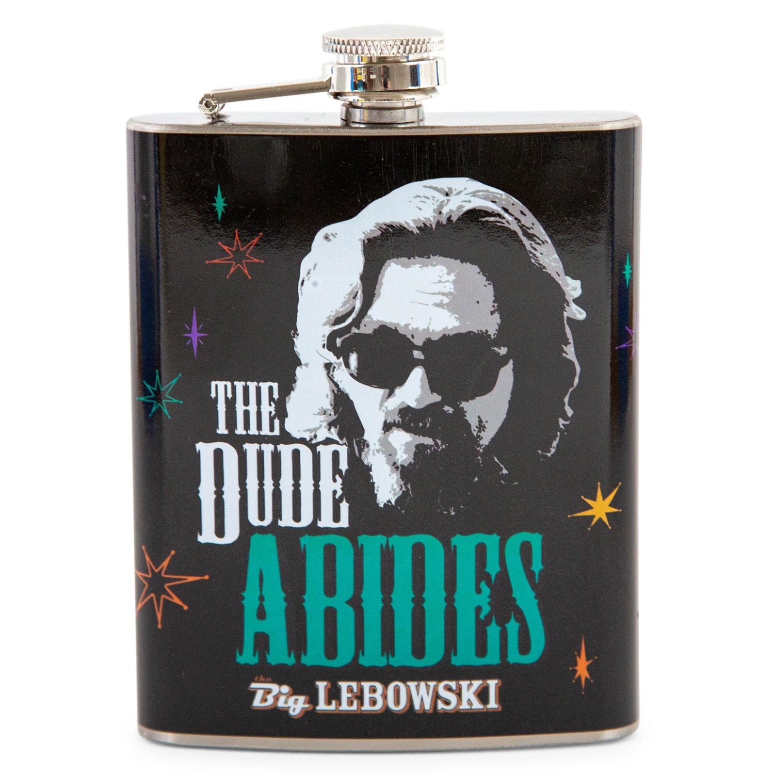 The Big Lebowski "The Dude Abides" Stainless Steel Flask | Holds 7 Ounces gallery