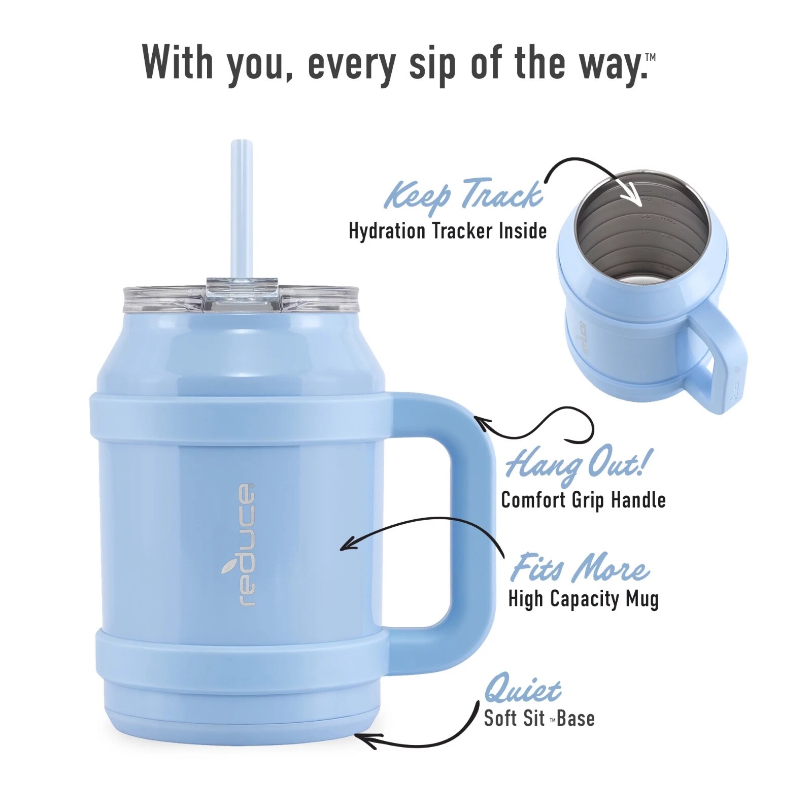 Reduce Cold1 50oz Vacuum Insulated Stainless Steel Desktop Mug  gallery