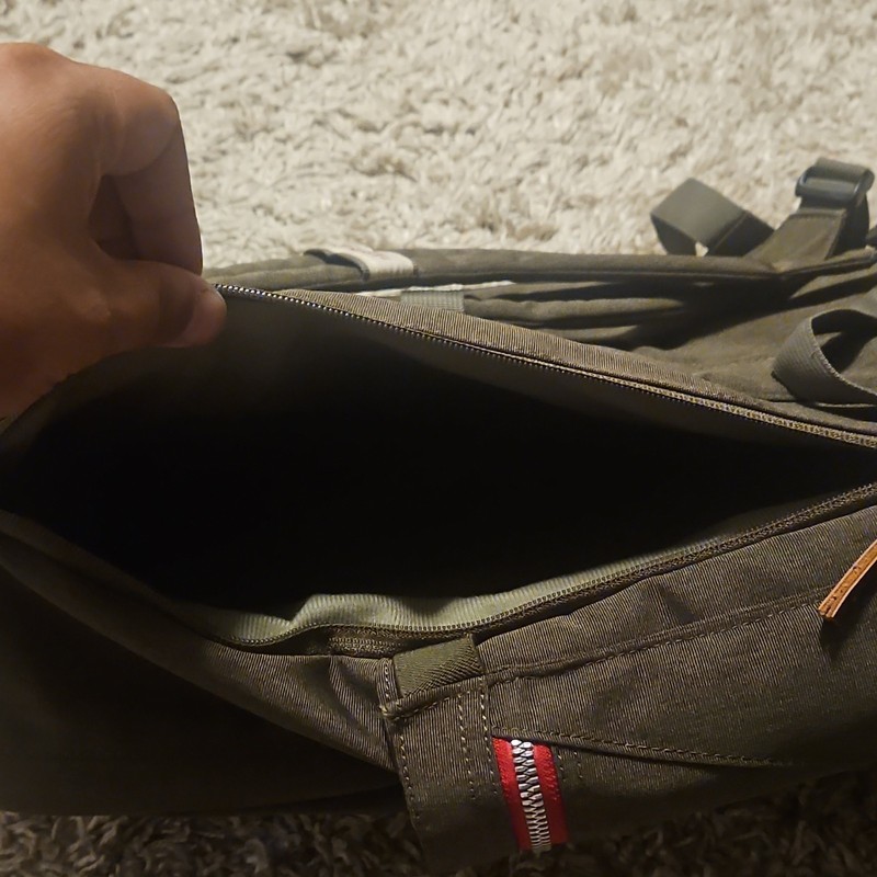 Kelty Pack Olive Green Canvas Hiking Backpack Zip Closure Padded Straps 5