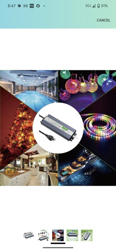 IWONBERY LED Driver 150 Watts Waterproof IP67 AC 110-260V to 12V 12.5A Low... gallery