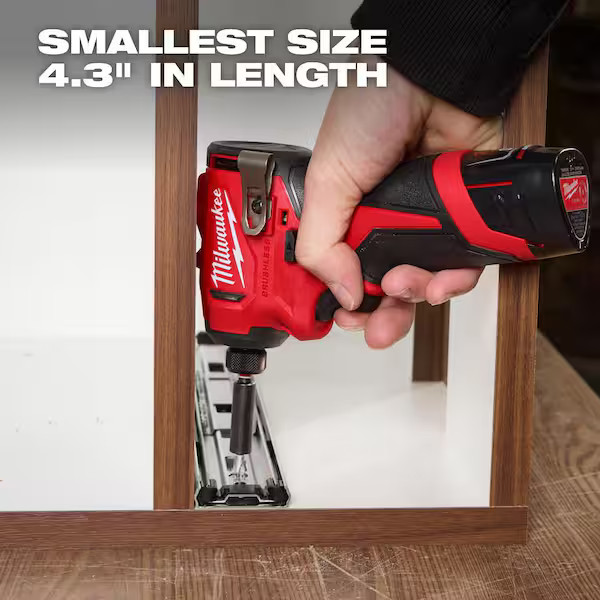 M12 12V Lithium-Ion Subcompact Brushless Cordless 1/4 in. Hex Impact Driver (Too gallery