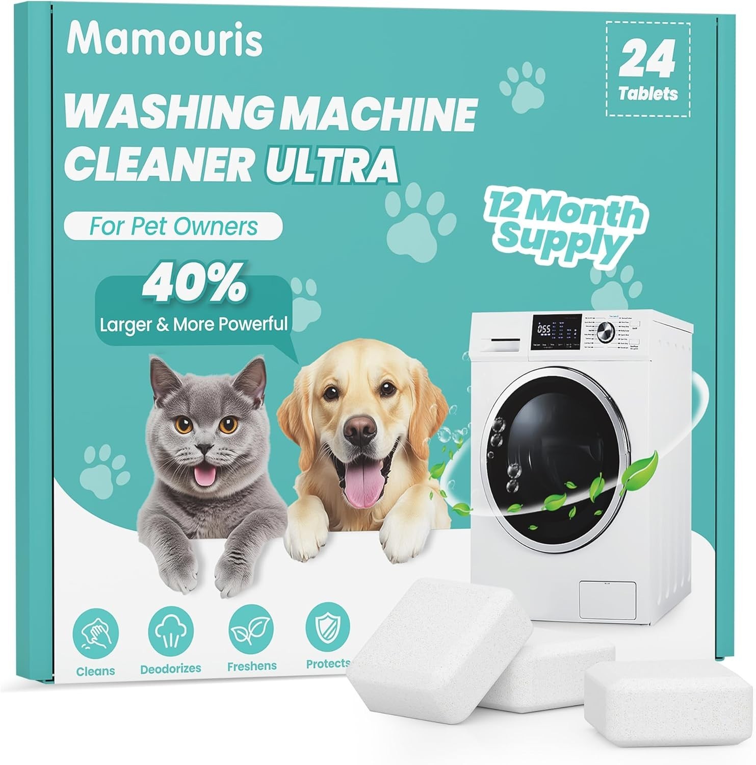 Uproot Clean Washing Machine Cleaner Tablets - 24 Pack for a 12 Month Supply. Fo gallery