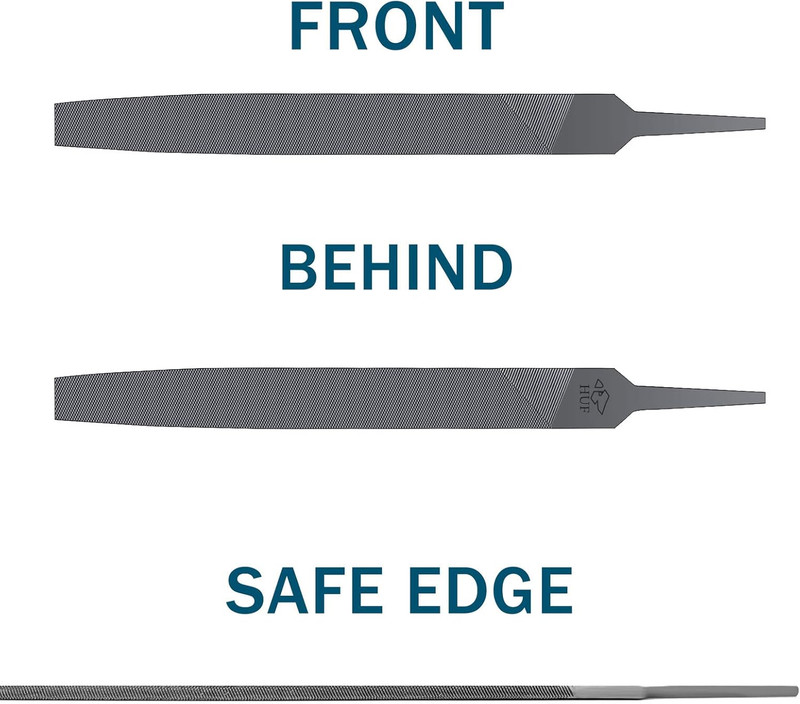 2 Pack- 6-inch Flat Medium Cut File Double Cut Teeth High Carbon Steel Hand File gallery