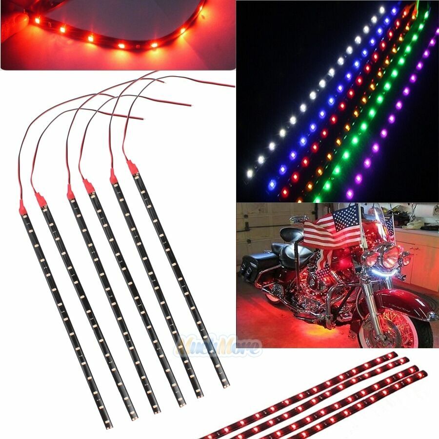 5 PCS 12V 12" 1FT 15SMD Flexible LED Strip Light Waterproof For Car Truck Boat gallery