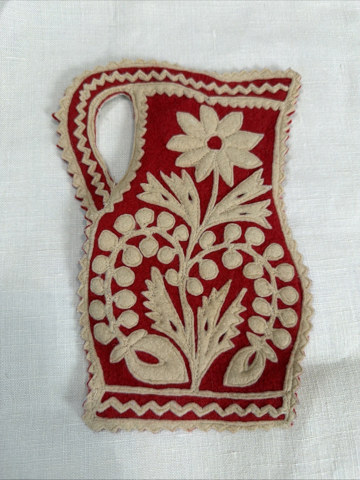 Swedish Nordic Handmade Wool Wall Hanging Trivet Kitch 8x5” Traditional Folk Art gallery