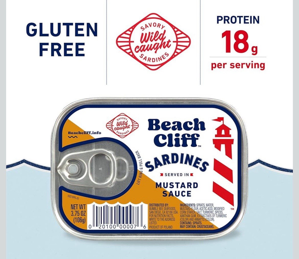 Beach Cliff Wild Caught Sardines in Mustard Sauce, 3.75 oz Can (Pack of 12) gallery