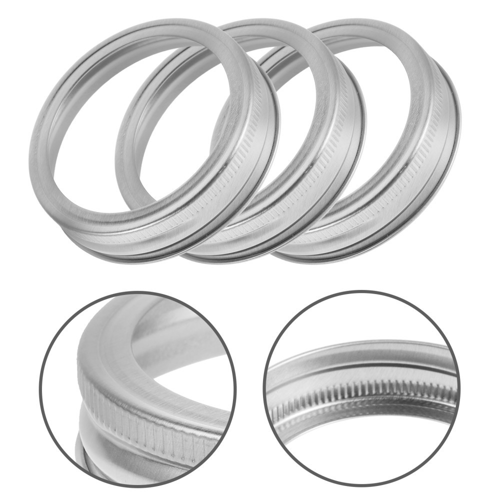 24 Pcs Mason Rings Jar Lids Stainless Steel Canning Wide Mouth Replacement gallery