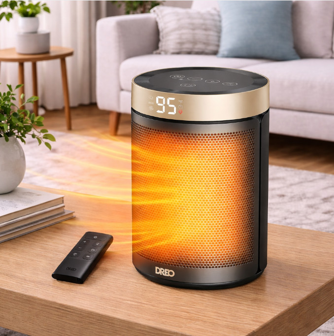 Portable Electric Space Heater – Indoor Heater with Thermostat, Remote Control gallery