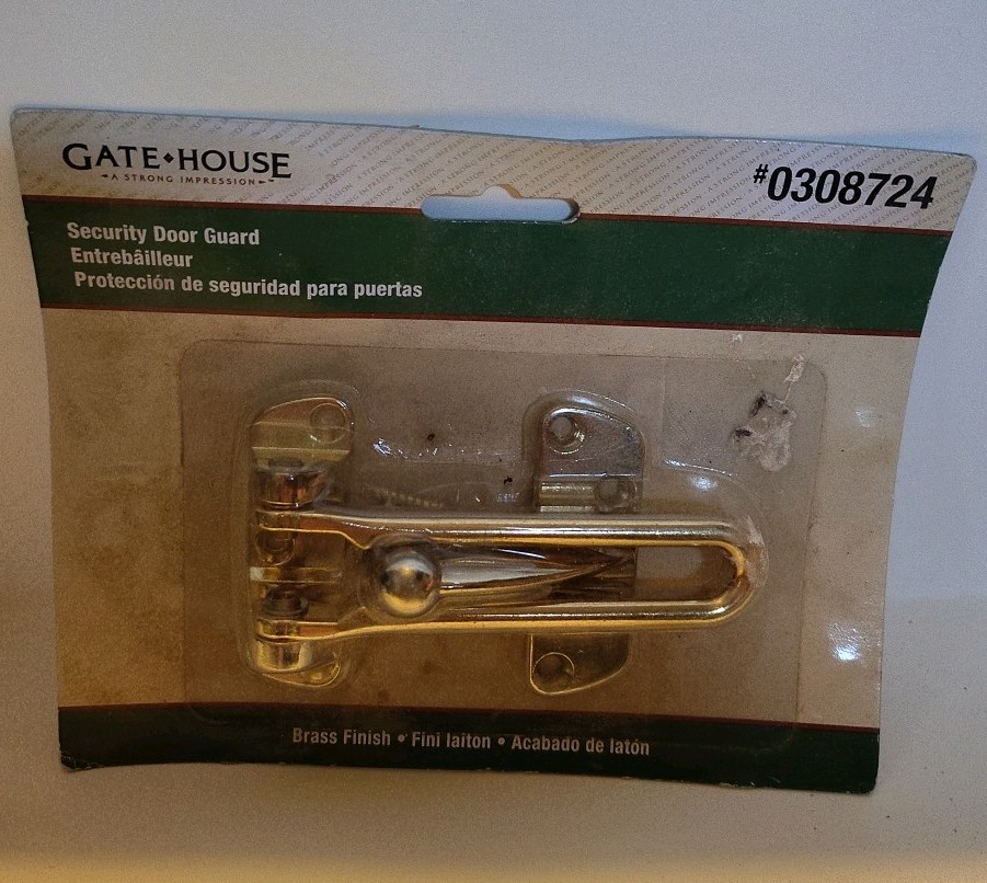 Door Guard Security Gate House #0308724 Brass Finish New In Package