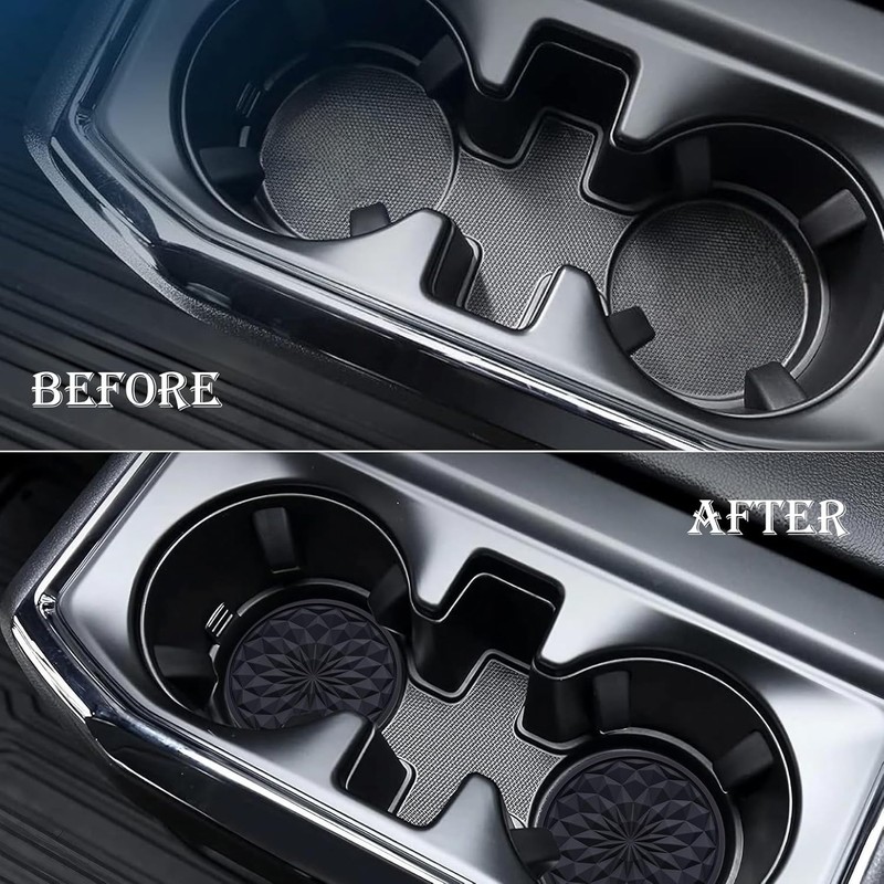 2 Pack Silicone Car Cup Holder Coaster – 2.75 Inch Non-Slip Drink Mat, Univers gallery