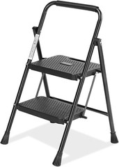 Portable 2 Step Folding Ladder Step Stool – Anti-Slip Pedal – 800 lbs Capacity