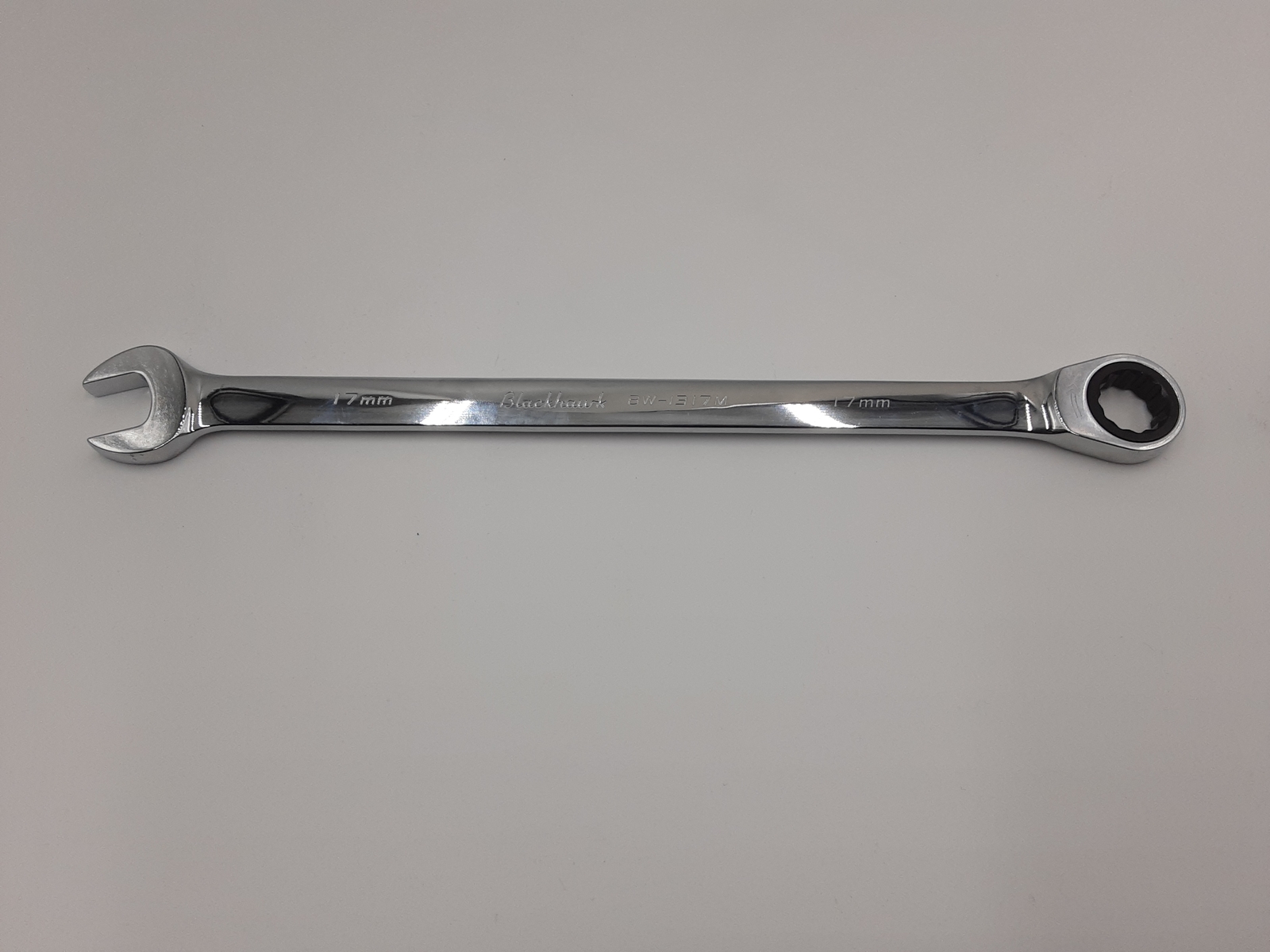 Blackhawk Full Polish XL Combination Non-Reversible Ratcheting Wrench - BULK - 1 gallery