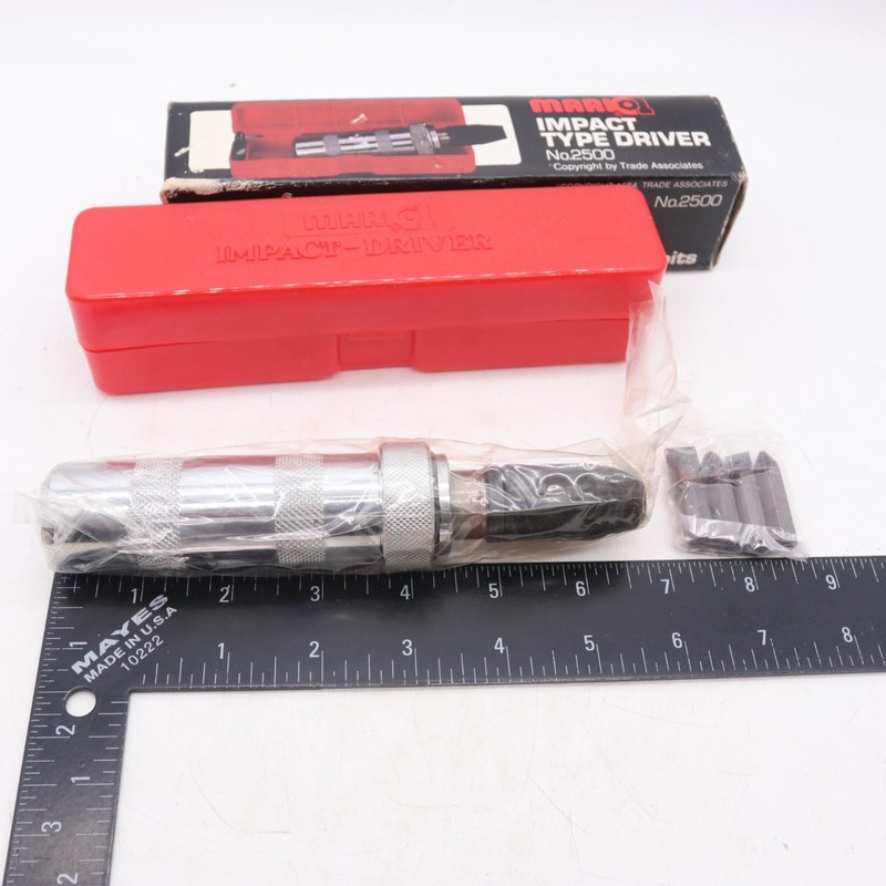 Mark 1 No.2500 Impact Type Driver Set w/ 4 Bits Vintage 1984 New in Box gallery
