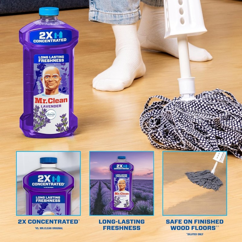 Mr. Clean 2X Concentrated Multi Surface Cleaner With Lemon Scent, (41 fl oz) US gallery