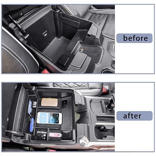 2022+ Refreshed Full Console Tray Compatible with 2023-2026 GMC Sierra black gallery