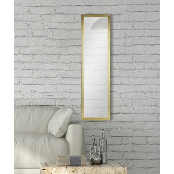 Mainstays 13x49 Gold Rectangle Large Wall Mirror for Bathroom or Living Room gallery