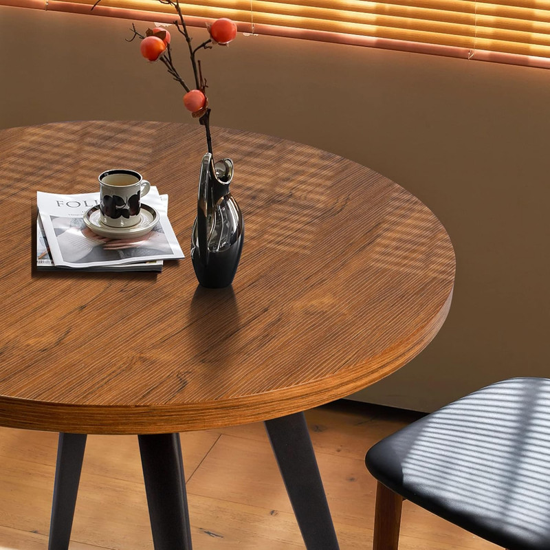 Round Dining Table, Small Dining Table for 2, 31.5" round Table, Mid-Century Mod gallery