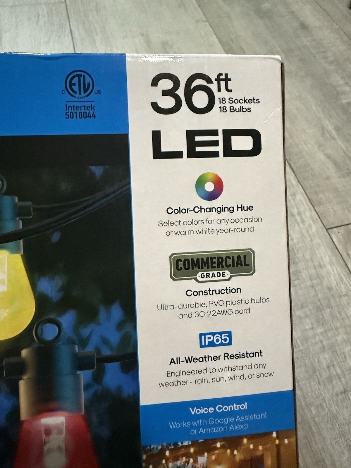 Atomi Smart Wi-Fi Color Outdoor String Lights - App controlled - 36ft gallery