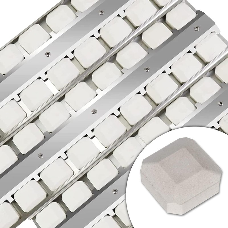 50 Pcs Ceramic Briquettes Replacement For Lynx L27, L30, CS30 Gas Grill, 2x2x0.7 gallery