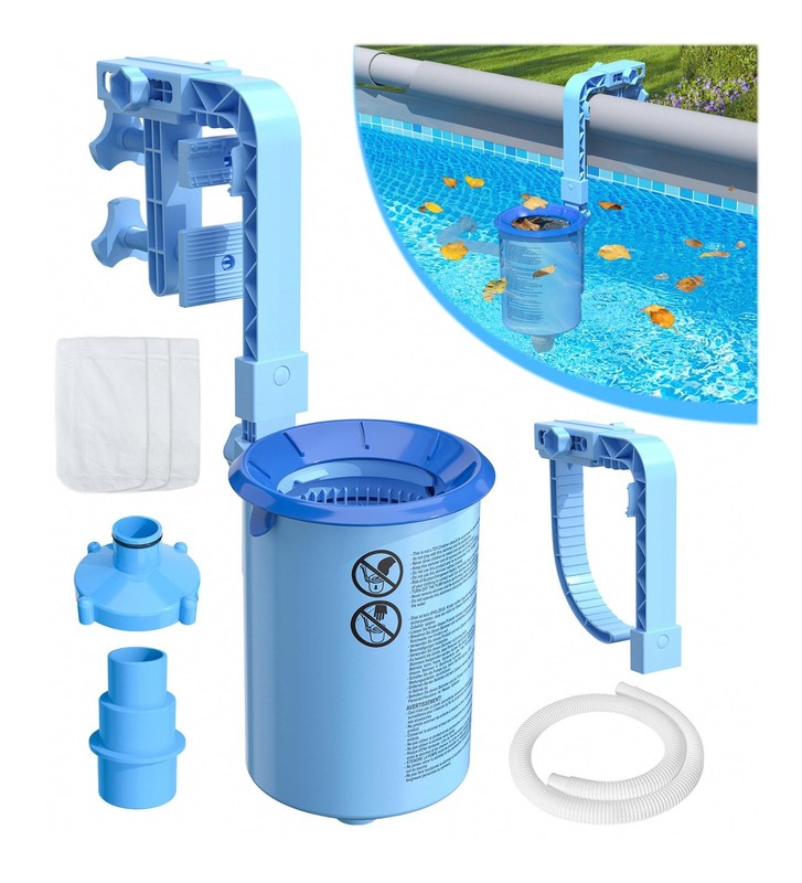 Above Ground Pool Surface Skimmer with 3 Filter Socks, Wall Mount & Floating Des gallery