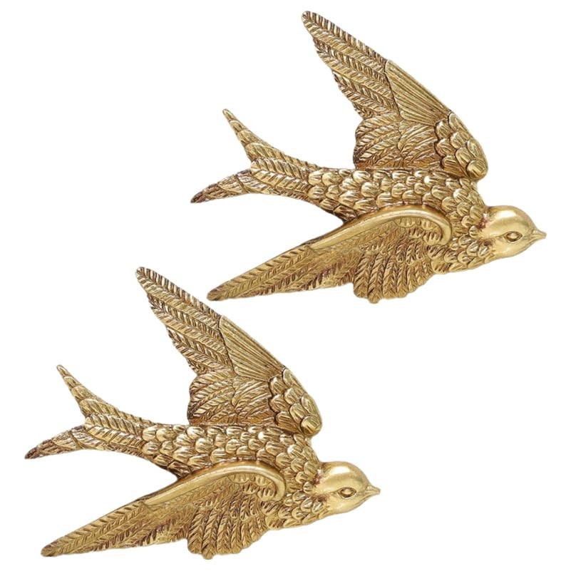 Bird Wall Sculpture 2pcs Resin Swallow Wall Decor 3D Flying Bird Hanging Art ... gallery