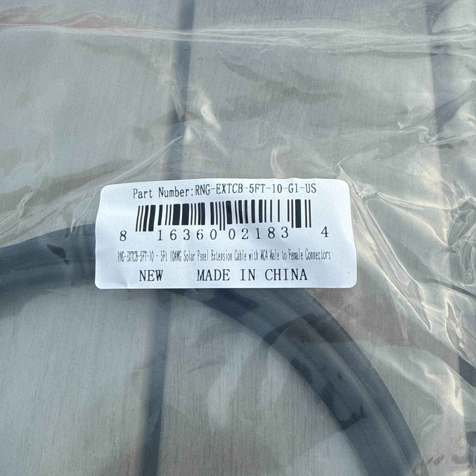 Renogy RNG-EXTCB-5FT-10-G1-US 5Ft 10AWG Solar Extension Cable Connector gallery