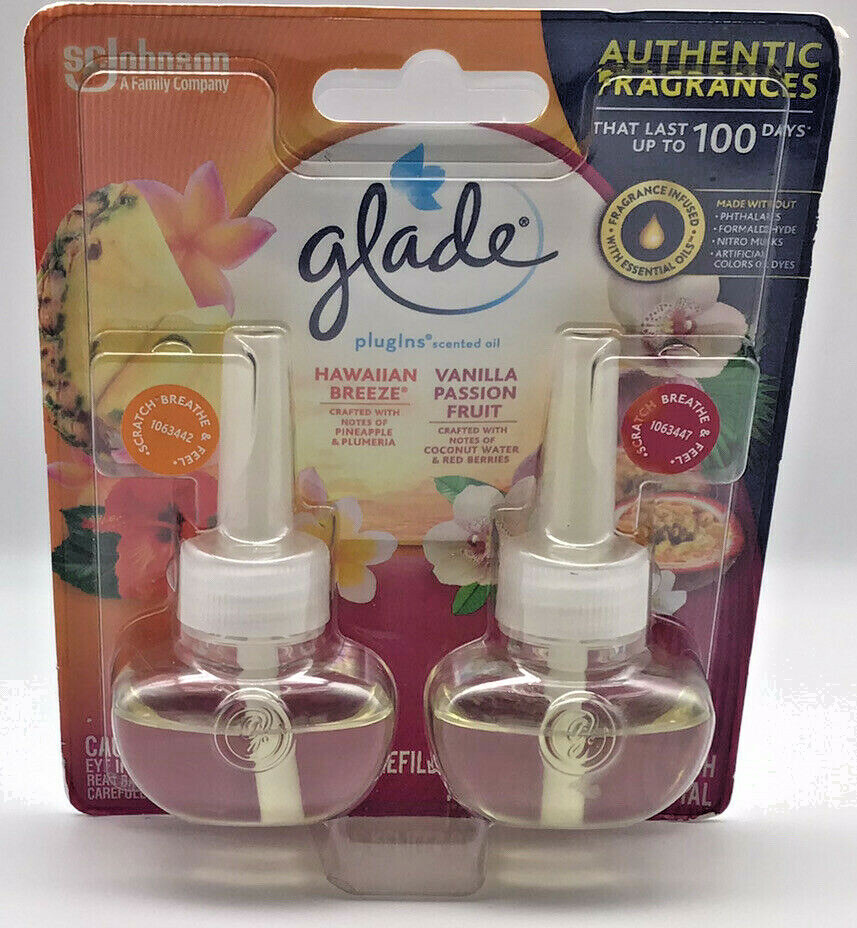 Glade Plug Ins Scented Oils 2 Count Hawaiian Breeze & Vanilla Passion Fruit gallery
