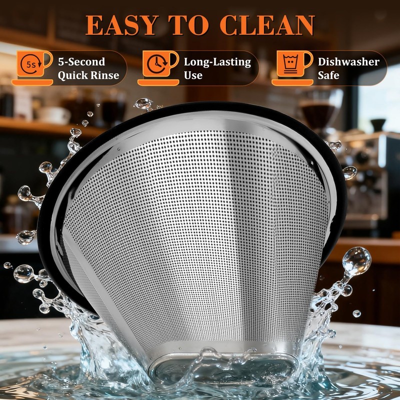 Reusable #4 Coffee Filter for Technivorm Moccamaster KBGV, KBT, Durable Metal... gallery